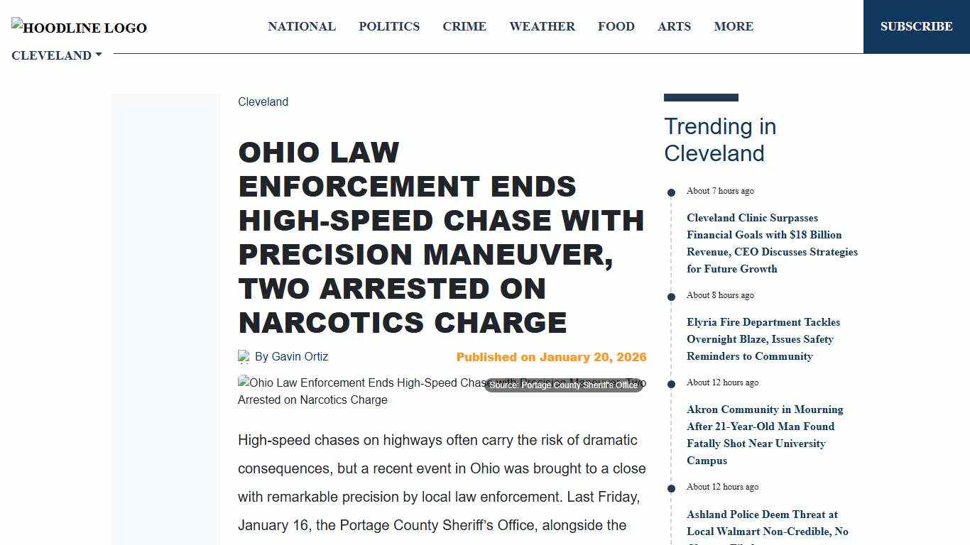 Ohio Law Enforcement Ends High-Speed Chase with Precision Maneuver,